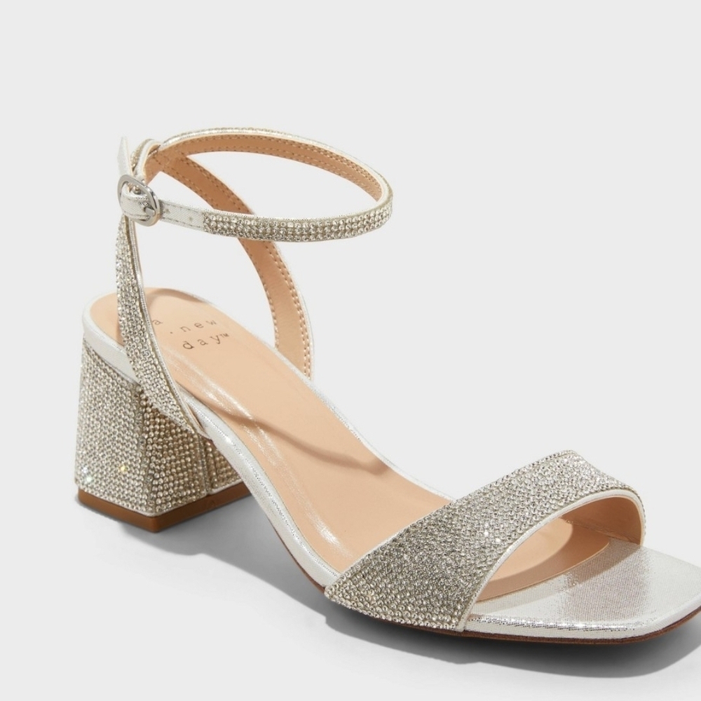 a new day Glittering Silver Heels